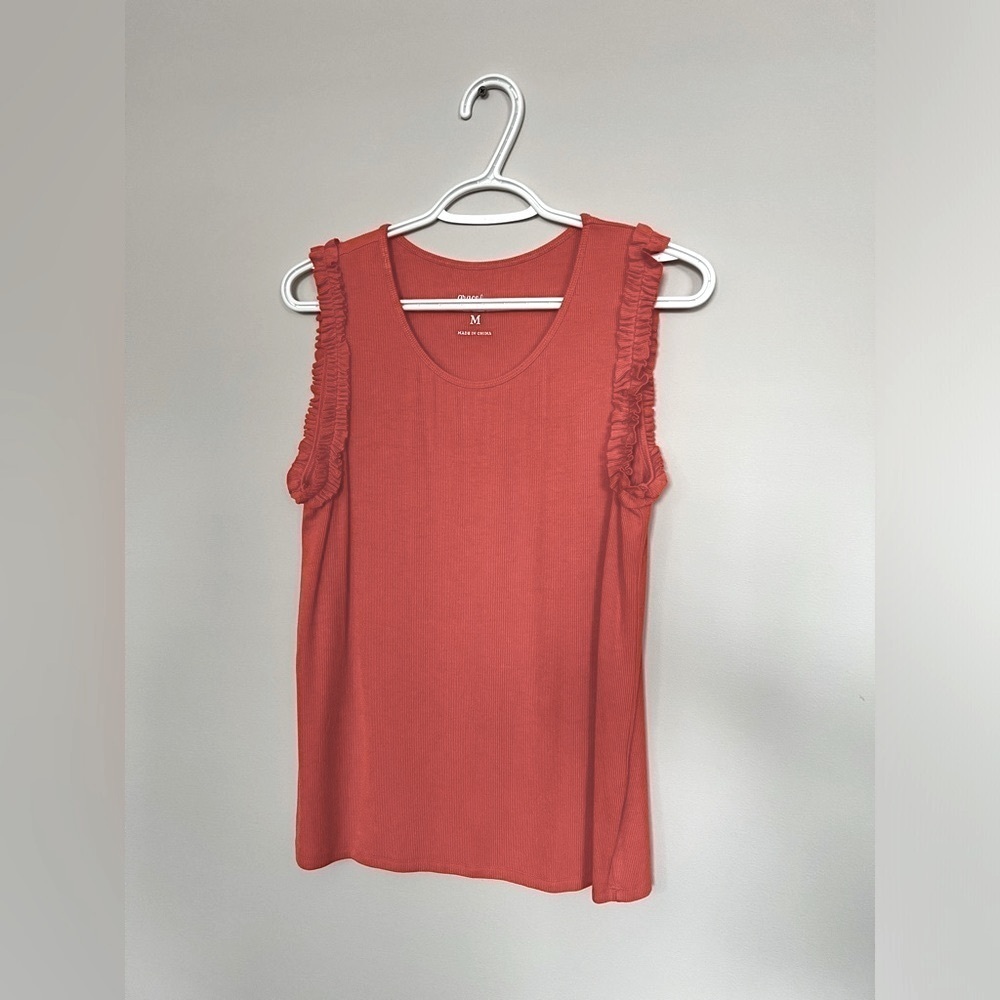 Grace and Lace Ruffled & Ribbed Tank - Picture 4 of 5